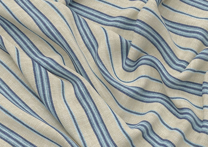 Santorini Stripe, Ocean - Twist&Fit Roman Blind - Image 4